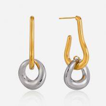 No Fade Gold Plated Stainless Steel Earrings - Waterproof Tarnish-Free Fashion Jewelry thumbnail-1