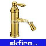 Gold Color Bathroom Mixer Faucet Tap Chrome Basin