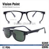 Big Full Rim TR90 UV400 Vision Sunglasses and Clip On Polarized Sunglasses For Adult thumbnail-1