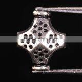 925 Solid Sterling Silver Wholesale Four-Faced Beads thumbnail-1