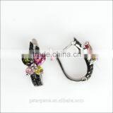 1.5CT Genuine Tourmaline Earring Clip on Earrings 925 Silver 2 Tone Rhodium Plating thumbnail-1