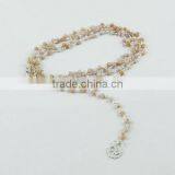 Pink Opal !! Pettie Love 925 Sterling Silver Necklace, Silver Jewellery, Vintage Silver Jewellery thumbnail-1