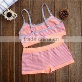 Young Girl Camisole Seamless Underwear Set Top Tank&Boxer shorts