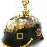 German Pickelhaube Leather Helmet With Brass Doom Spike thumbnail-1
