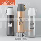 Good Quality 500ml PP Silicone Stainless Steel 304 Promotional Bottle Gifts Wholesale