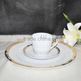 18PCS PORCELAIN DINNER SET/SUPER WHITE/GOLD DECAL #SDG1114