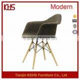 Bazhou Middle Back Fashion And Comfort Fabric Function Wooden Leg Leisure Chair thumbnail-4