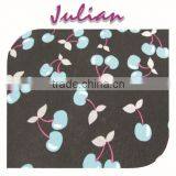 Blue Cherry Mesh Spandex Nylon 4070 Elastic Silk Chiffon Floral Printed Fabric thumbnail-1