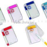 2011 Hot Style Plastic Cover Notebook With Calendar and Pen