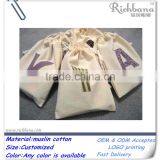 Printed Muslin Bag With Drawstring Wholesale