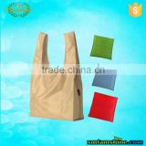 reusable polyester foldable 210d shopping bag