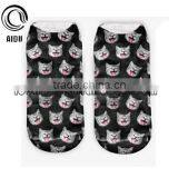 Fashion Colored Girl No Show Custom Print Socks