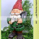 Wood Cut Garden Polyresin Gnome Statue thumbnail-1