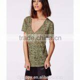 China Wholesale V Neck t Shirt Oversized Fit Custom t Shirt for Woman thumbnail-4