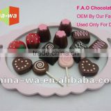 wooden chocolate and candy toy kit for children pretend play