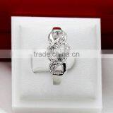 Fashion Hollow Spiral Micro Pave Simple Ring Rose Gold Plated Wide Rings For Women thumbnail-3