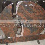 German Style Tombstone, Red Granite Headstones