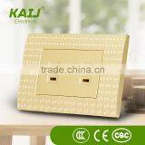 American Standard Double 2 Pin 4 Pin Wall Power Socket Outlet With 3d Gold pc Material 1a 300v