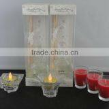 Ocean & Rose Aroma Reed Diffuser + Glass Candle Holder + Votive Candle