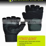 ARTIFICIAL LEATHER BODYBUILDING FITNESS GLOVES, WORKOUT GLOVES, LEATHER GLOVES