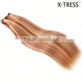 18inch P 33 and 613 Dark Aubrun and Bleach Blond 105 Gram Good Ratio Remy Cuticle Intact Virgin Mongolian Human Hair Extension thumbnail-2