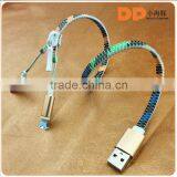 High Speed Zipper Design USB Data Cable 2 in 1 Usb Cable for Power Bank thumbnail-2