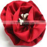 Red Handmade Satin Flower thumbnail-1
