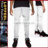 Grey Biker JOGGERS Man Pants Moto Jogger Pants Gym Pants (lotbike076) thumbnail-1