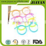 pvc material novelty eyeglass straw