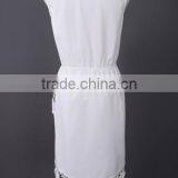 White Plain Lace Irregular Sleeveless Dress White Dresses for Women Dress Fashion thumbnail-2