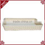 Wholesale Plastic Rattanwoven Picnic Basket for Fruit and Bread Display thumbnail-2