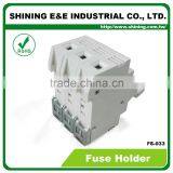 FS-033 600V DC AC 32A 3 Pole 10x38 Cylindrical Fuse Holder thumbnail-5