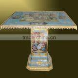 Adorable Cherubs Designed Porcelain Handicraft Small Round Table, Home Decorative Porcelain Art Table thumbnail-4