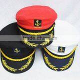 Promotional Red Captain Hats In YiWu