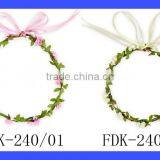 Deluxe Braided Leather Floral Headband thumbnail-5