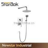 Star.aok Polished Chrome Floor Mounted Tub Filler With Hand Held Shower Head thumbnail-1