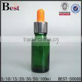 Cosmetic Packaging Promorion Orange Dropper Bottle Glass Cost Price Essential Oil Green Glass Dropper Bottle Best Sellers thumbnail-1