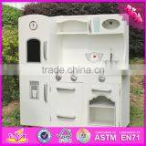 2017 High Quality Kids Wooden Pretend Play Kitchen,popular Pretend Play Kitchen, Children Toy Pretend Play Kitchen W10C214 thumbnail-3