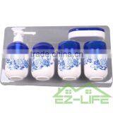 Best 5pcs High Quality Cool China Blue and White Bathroom Accessory Sets thumbnail-6