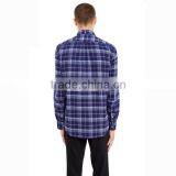 Plaid Business Dress Shirts for Men Formal Shirts Long Sleeves 100%cotton Fabric thumbnail-2