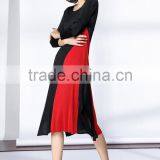 High Elastic Pleat Asymmetrucal Spring Women Dress thumbnail-2