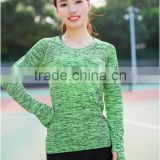 wholesale sportwear green running women t-shirt