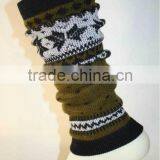 Wool Yarn Knitted Wool Leg Warmers thumbnail-1
