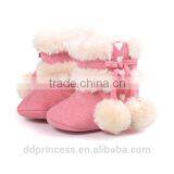 Pink Red Grey Color Inflatable Baby Walker Baby Winter Clothes Fuzzy Warm Winter Boot thumbnail-2