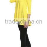 2016 Blouse and Shirt for Ladies Fashion Elbow Sleeve Tunic Blouse With Soft Flowy Drape thumbnail-4