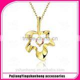 Leaves Pendant Zircon Necklace Fashion Ideas thumbnail-1