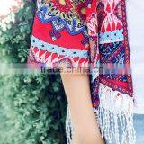 S60708B 2017 New Ladies Coat Fringed National Wind Outside Cardigan Purl Jacket thumbnail-4