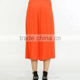 China Supplier Women Loose Front Slit Cotton Gaucho Pants thumbnail-3