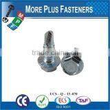 Made In Taiwan High Quality Serration Under Head Hex Head Drilling Screw thumbnail-6