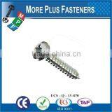 Made in Taiwan Cross Recessed Pan Head Self Tapping Screw DIN 7981 Pozi Drive or Phillips Drive Steel or Stainless Steel thumbnail-3